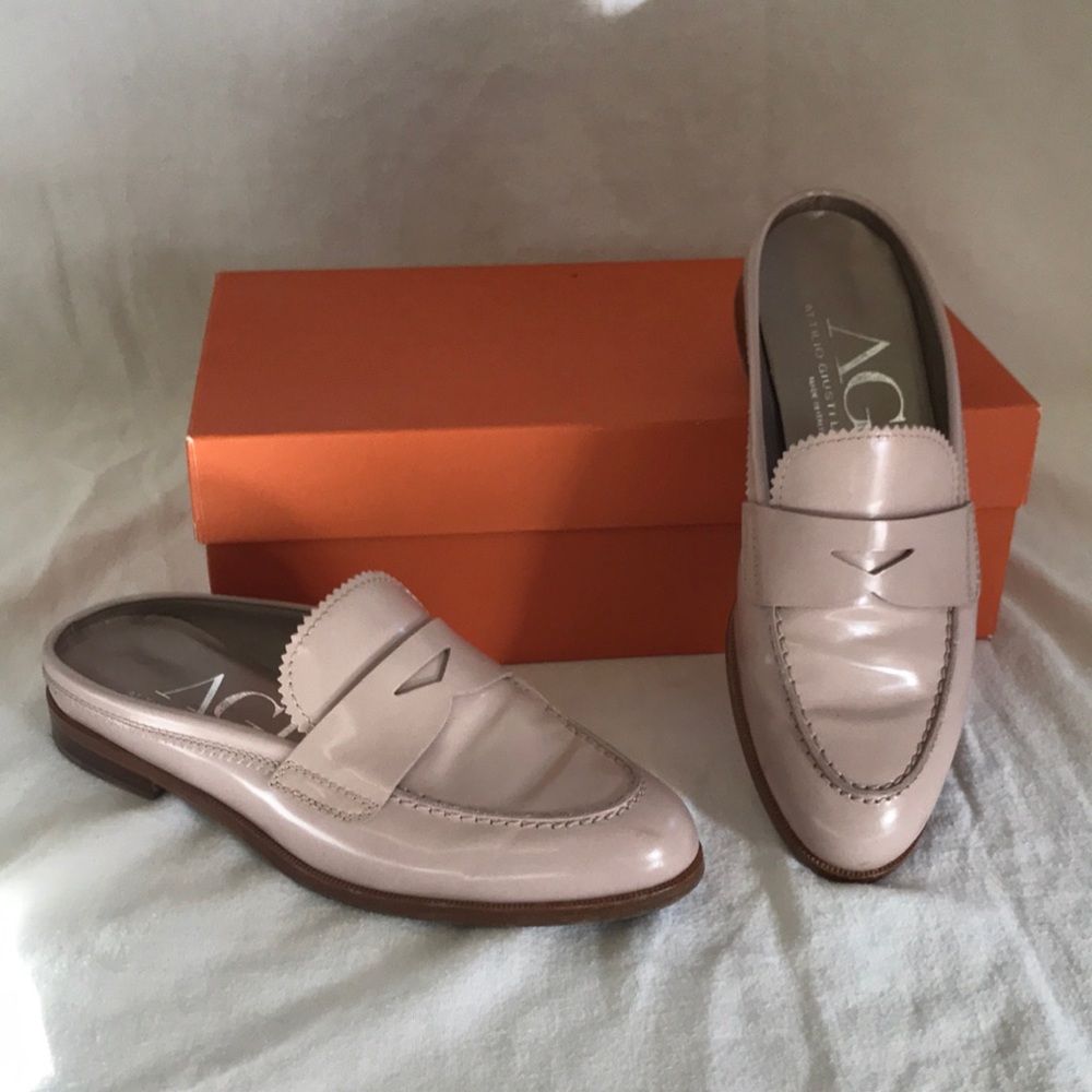 AGL Nude Loafer Mules